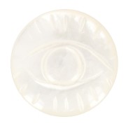 16 mm Round engraved mother-of-pearl eye cabochon - Natural x1