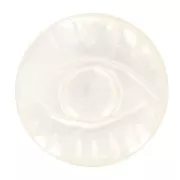 16 mm Round engraved mother-of-pearl eye cabochon - Natural x1