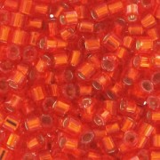 Miyuki Delica 10/0 Hex Cut DBMC0043 - Silver Lined Flame Red x8g|raw }}