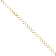 2.75mm Rombo chain - 3 microns Gold plated x50cm|raw }}