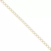 2.75mm Rombo chain - 3 microns Gold plated x50cm