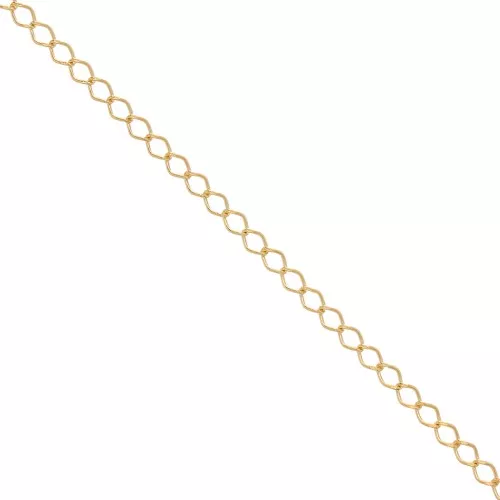 2.75mm Rombo chain - 3 microns Gold plated x50cm