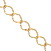 2.75mm Rombo chain - 3 microns Gold plated x50cm
