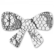 Knot 19x28mm Black Lace x1