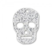 Pendant Skull 23 mm Silver glitter x1