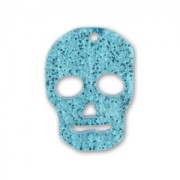 Pendant Skull 23 mm Aquamarine glitter x1|raw }}