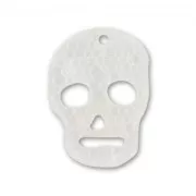 Pendant Skull 23 mm white Lace  x1