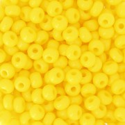 Preciosa Seed Beads 6/0 4 mm - Opaque Yellow x 20 g