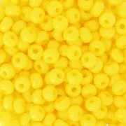 Preciosa Seed Beads 6/0 4 mm - Opaque Yellow x 20 g