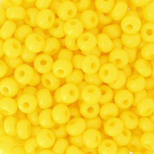 Preciosa Seed Beads 6/0 4 mm - Opaque Yellow x 20 g