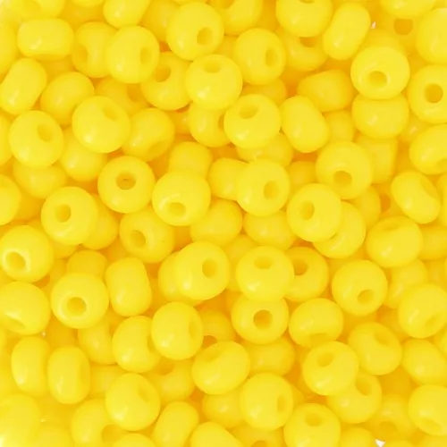 Preciosa Seed Beads 6/0 4 mm - Opaque Yellow x 20 g