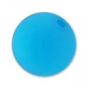 14mm Round Polaris bead - Neon Blue x1