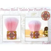 81x30mm Big blush make up brush - to decorate - square handle - Gold x1