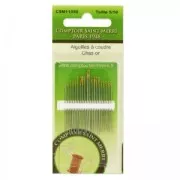 Long sewing needles n°5/10 golden eye x20