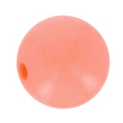 Polaris round bead Opaque 10mm Fluo Coral x1