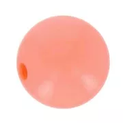 Coral - Polaris round bead Opaque 10mm Fluo Coral x1 Polaris round bead Opaque 10mm Fluo Coral x1