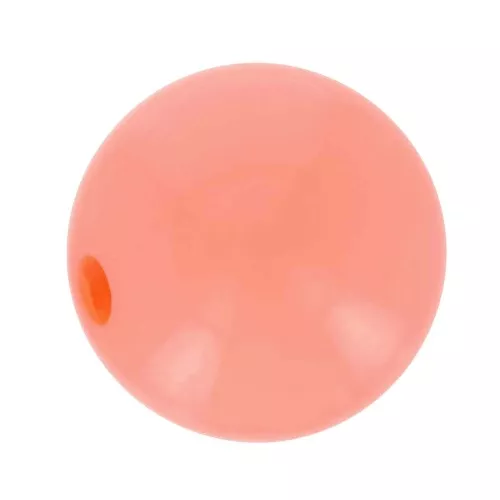 Polaris round bead Opaque 10mm Fluo Coral x1