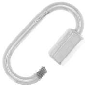 18x9mm 925 Sterling Silver Oval Screw Clasp x1