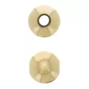 6mm 925 Sterling Silver stopper bead with a 2mm hole - Fine Gold Plated x1