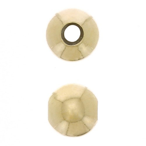 6mm 925 Sterling Silver stopper bead with a 2mm hole - Fine Gold Plated x1