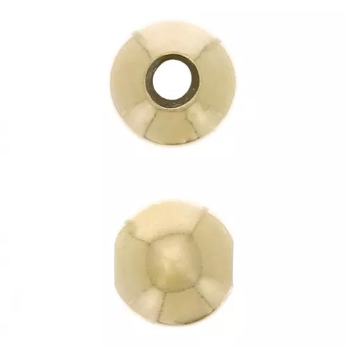 6mm 925 Sterling Silver stopper bead with a 2mm hole - Fine Gold Plated x1