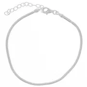 1.9mm 925 Sterling Silver Serpentine Mesh Bracelet x16 cm