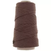 Cotton Supreme 3XL Combed Macrame Cotton Cord Spool - Chocolate x75m