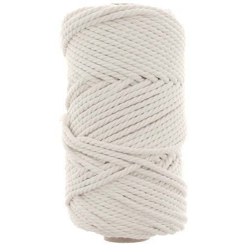 Spool of cotton macramé cord 3 mm - Ecru x50m