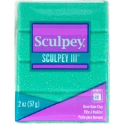 Sculpey III 57 gr - Turquoise Glitter (n°574)|raw }}