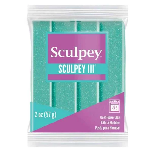 Sculpey III 57 gr - Turquoise Glitter (n°574)