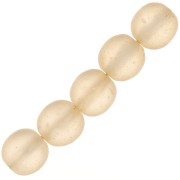 8mm Czech recycled glass beads - Light Orange Mat x20