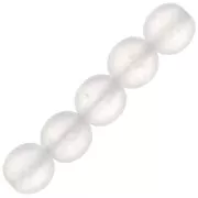 8mm Czech recycled glass beads - Crystal Mat x20