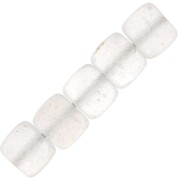 6x5mm Czech Recycled Glass Beads - Etched Crystal AB x20|raw }}