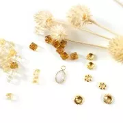 6x5mm Czech Recycled Glass Beads - Crystal AB x20