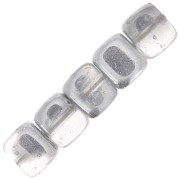 6x5mm Czech Recycled Glass Beads - Crystal Argent x20|raw }}