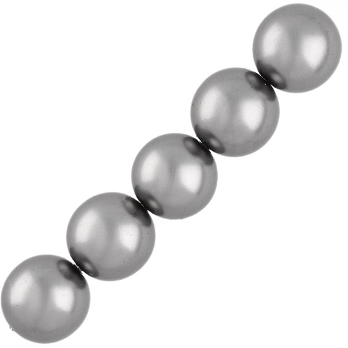 Pearly beads 8mm Grey x25