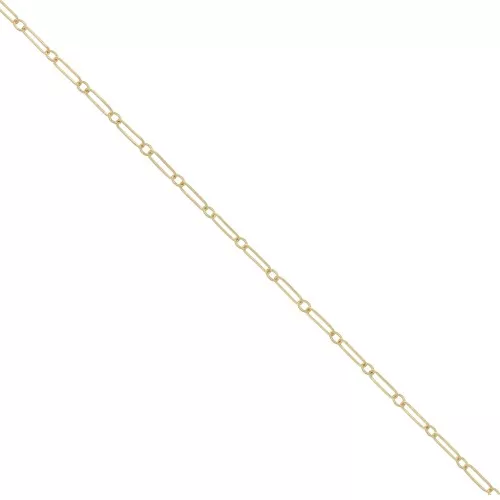 1.6mm Gold filled Chain Rectangular filed alternated Cable chain x50cm