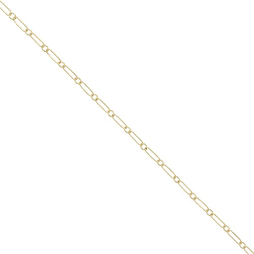1.6mm Gold filled Chain Rectangle Alternate Cable chain x50cm