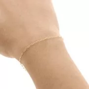 1.6mm Gold filled Chain Rectangle Alternate Cable chain x50cm