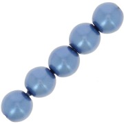 Pearly beads 4mm Blue x100