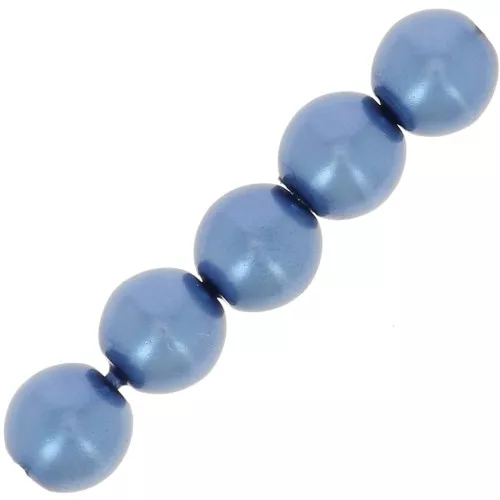 Pearly beads 4mm Blue x100