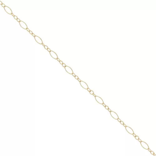 2.4mm Gold filled fancy link Chain (1x3) x 50 cm