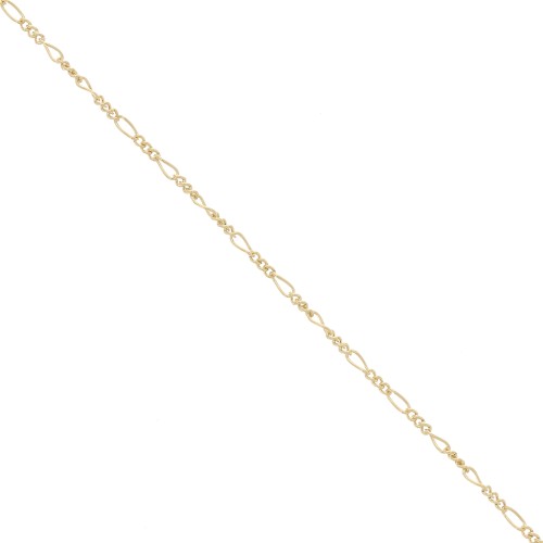 1.6mm Gold filled Alternating figaro chain (1x3) x50 cm