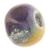 Ceramics bead 12mm Iridescent Ocean Yellow x1