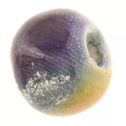 Ceramics bead 12mm Iridescent Ocean Yellow x1