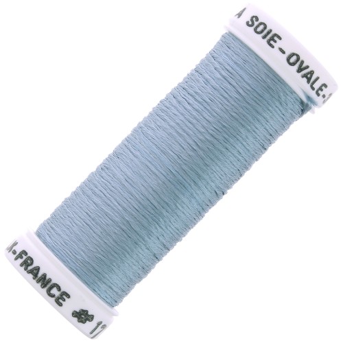 Oval silk embroidery thread for traditional embroidery - Steel Blue (1713) x30m