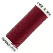 Oval silk embroidery thread for traditional embroidery - burgundy (2646) x30m