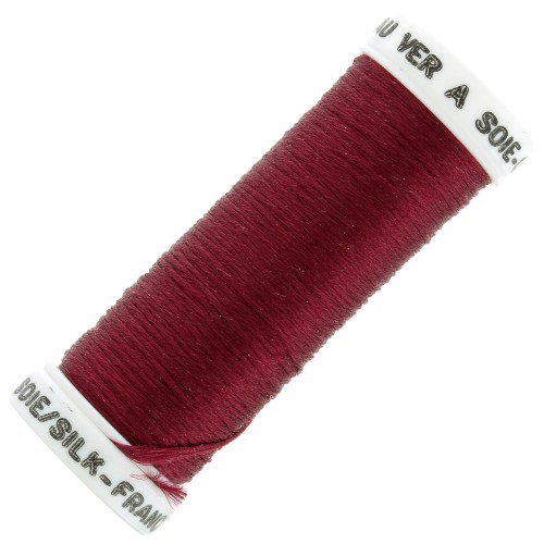 Oval silk embroidery thread for traditional embroidery - burgundy (2646) x30m