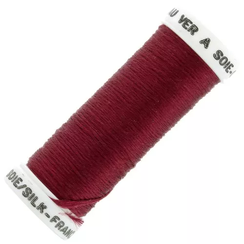 Oval silk embroidery thread for traditional embroidery - burgundy (2646) x30m
