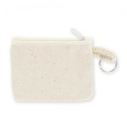 Wallet in cotton with loop 11,5x9cm natural x1
